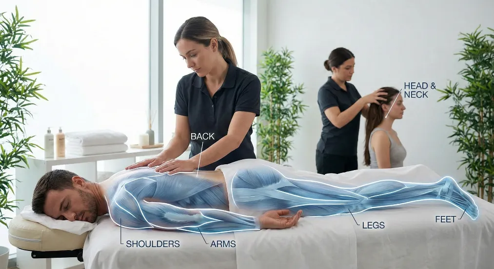 Full Body Massage Included Areas Guide