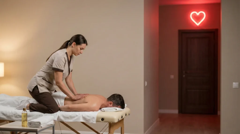 Full Body Massage Vs Happy Ending Massage Concept