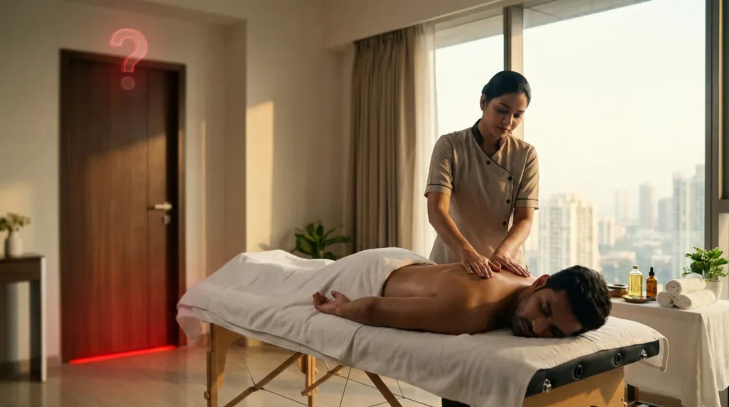 Professional Massage Versus Happy Ending Concept 