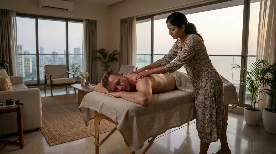 Full Body Massage Wellness Investment Value Illustration