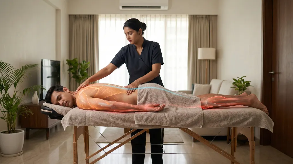 Full Body Massage Improving Circulation And Muscle Pain