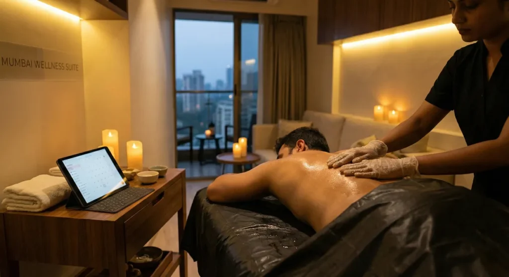 Wellness-Focused Erotic Massage In Mumbai With Professional Therapist Showing Stress Relief, Relaxation, And Safe Intimate Experience